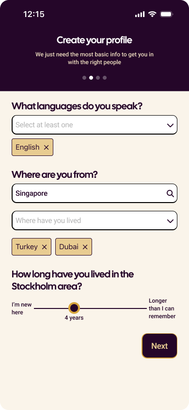 Mashpot profile setup screen